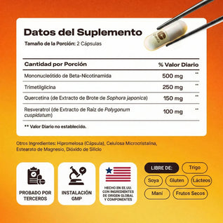 TERYVO® SUPLEMENTO NMN 4 EN 1
